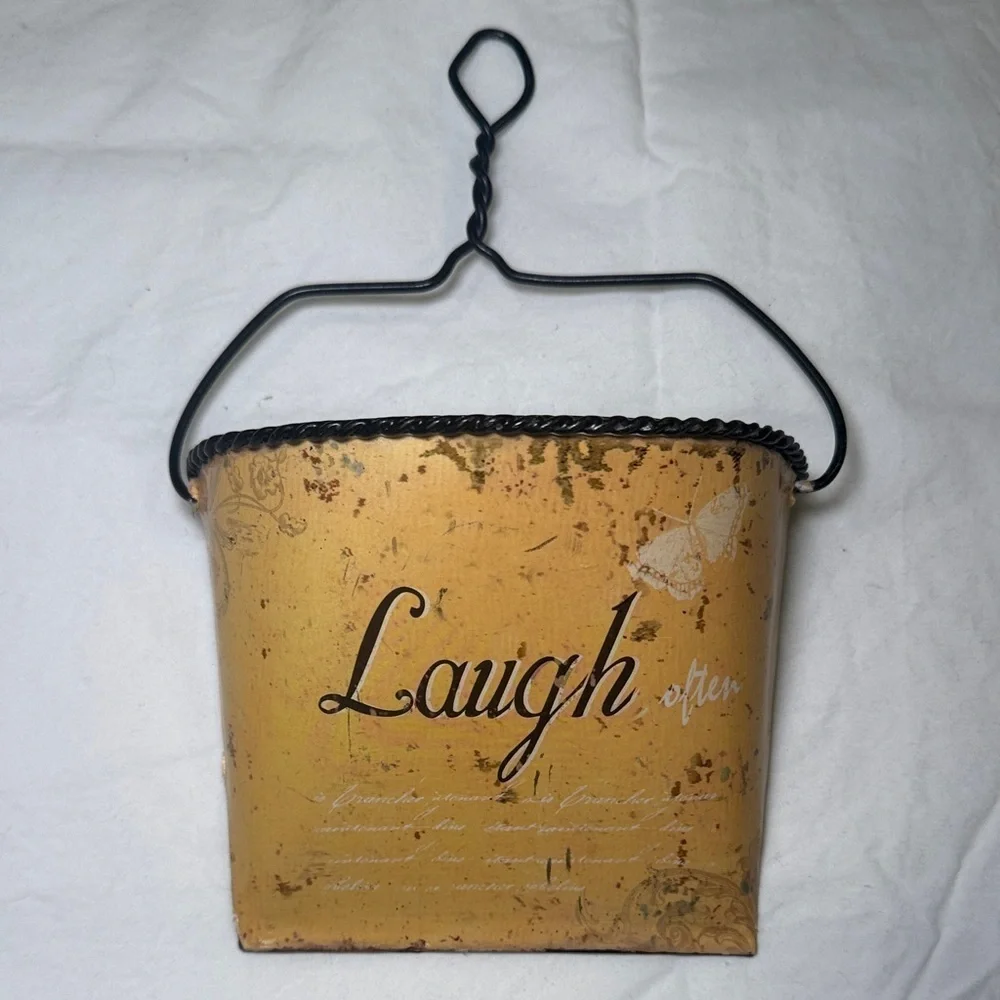 Hobby Lobby Metal Laugh Golden Fashion Wall Decor NWT